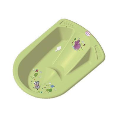 Plastorex - Baignoire ergonomique avec vidange décor hipopotame vert pastel