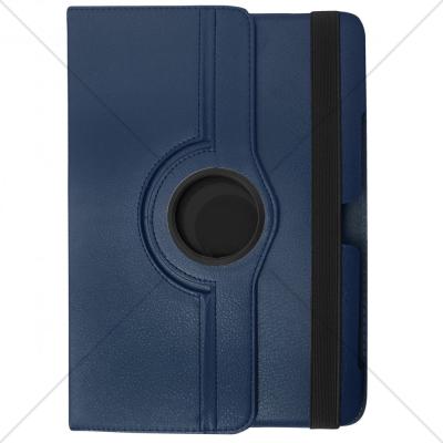 Etui aspect cuir bleu support rotatif pour Samsung Galaxy Tab 3 7 Pouces