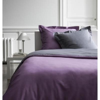 TODAY PREMIUM Housse de couette bicolore percale - 1 housse de couette 240x260 cm figue et canon de fusil