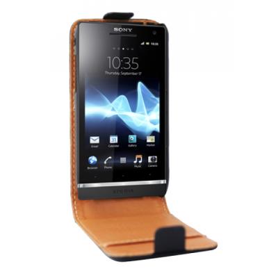 Swiss Charger - Beschermhoes voor mobiele telefoon - echt leer - zwart - voor HTC One S
