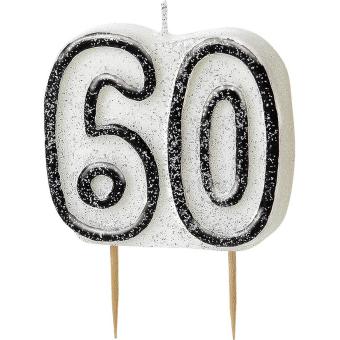 Bougie Anniversaire Noire 60 Ans Decoration Article De Fete Achat Prix Fnac