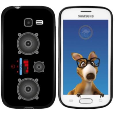 Coque Souple en gel noir pour Galaxy Trend Lite avec impression Motifs lecteur MP3