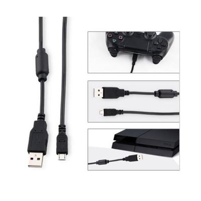 Double Câble USB pour Recharge Manette PS4 - 3,5 Metres