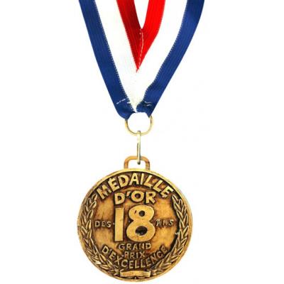 Médaille d'or anniversaire 18 ans