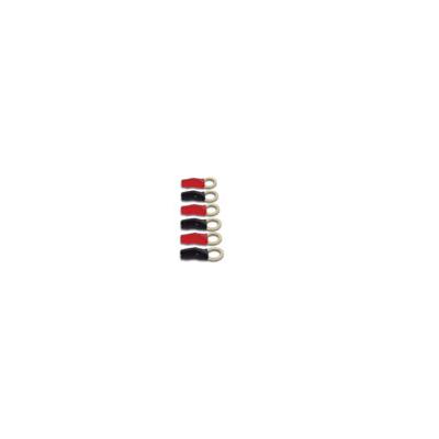 Jeu - Velleman -  de cosses a oeil hi-fi pour voiture, 3 x noir + 3 x rouge, ø 10mm