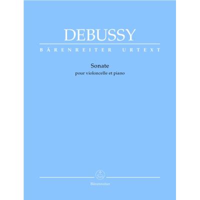 Partitions classique BARENREITER DEBUSSY CLAUDE - SONATE - VIOLONCELLE, PIANO Violoncelle