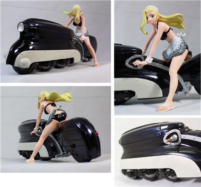 Beagle Solty Rei - Rose & Bike (Black) 1/20 Scale Pvc Statue