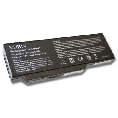 Batterie LI-ION 6600mAh 11.1V noir pour MEDION remplace BP-Dragon GT (S), BP3S3P2250, 441810400003, 441807800002, 4418107800002, 40019327