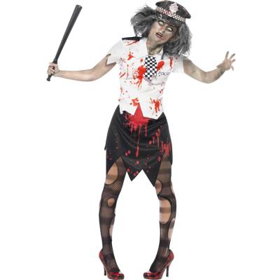 Déguisement zombie policière femme Halloween Small