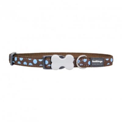 Comparer les prix de Red dingo - collier design pour chien - marron pois bleus - m