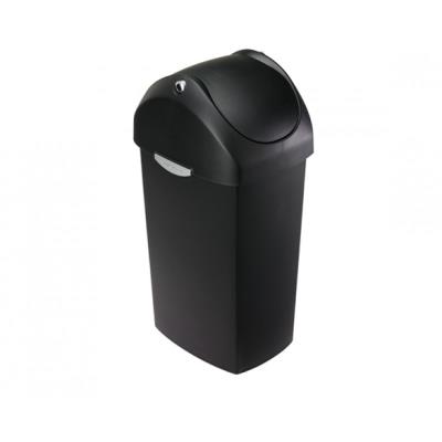 Poubelle à couvercle basculant noire 60L