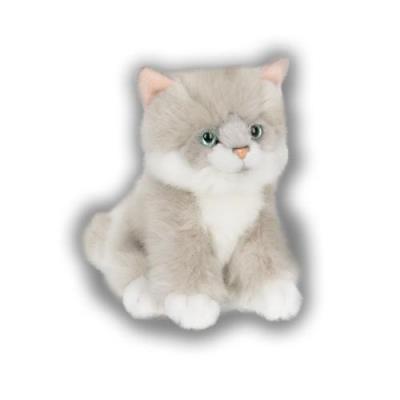 Acp - 28179016 - Chat Ragdoll Assis - 15 Cm - Gris Blanc