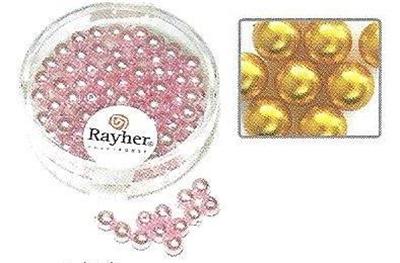 Perles en verre Renaissance , 4 mm ø - Jaune d'or