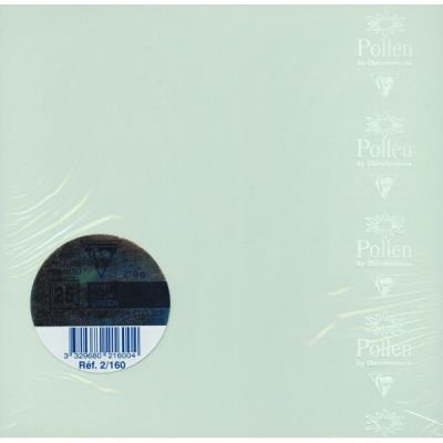 Paquet de 25 cartes pliées Pollen 160x160mm Vert 210g
