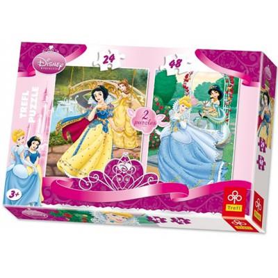 Puzzle 24 Pièces : 2 Puzzles en 1 : Les princesses Disney Trefl