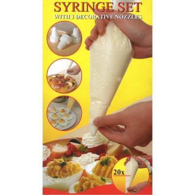 Poches pâtissières jetables (lot de 20) et ses 3 douilles