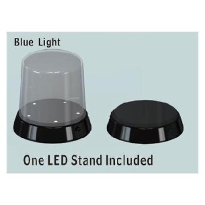 Vitrine ronde (haut arrondi) : base avec led lumineux trumpeter