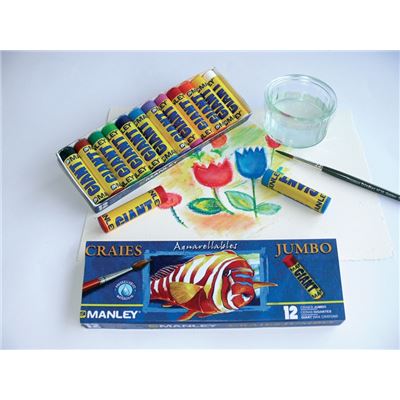 Pastel craie aquarellable extra large 12 pièces - oz international