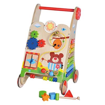 Knorrtoys 68690 Trotteur multi-jeux en bois Play Pram