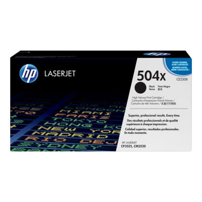 HP 504X - hoog rendement - zwart - origineel - LaserJet - tonercartridge (CE250X)