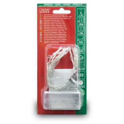 KONSTSMIDE 1407-453 GUIRLANDE 10 LED MULTICOLORES + CÂBLE TRANSPARENT 1,5 V