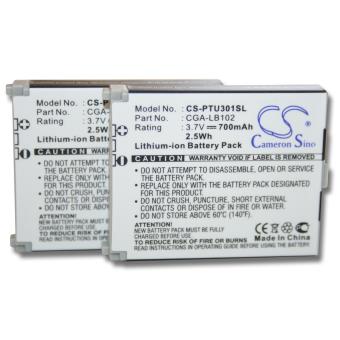 3 X Zestaw Baterii Vhbw 2000 MAh Do Kamery Panasonic SDR-H20, H40, H50, H80, H90, H250, H280, VDR-D50, D160, D220, D310, NV-GS320, GS330 - View #2