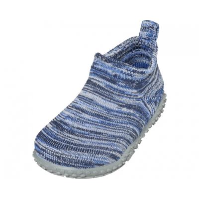 pantoufles tricotées bleu junior taille 26/27