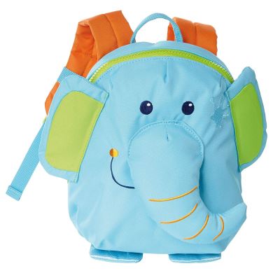 Sigikid 24621 enfant garçon et fille, sac à dos éléphant, bleu ciel/vert