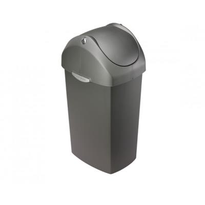 Poubelle à couvercle basculant grise 60L