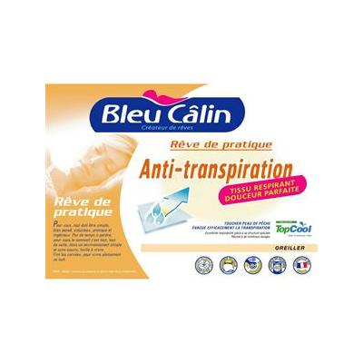 Bleu calin lot 2 oreillers topcool 60x60