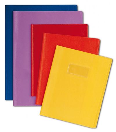 Protège-cahier Elba SMS – 17 X 22 Cm, Jaune, Plastique Opaque, Avec Porte-étiquette – Pour écolier