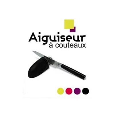 SAVEUR ET DEGUSTATION Aiguiseur à couteaux couleur aubergine