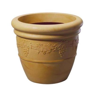 Stewart Pot De Fleurs Gravures Traditionnelles Raisins Grès 47 Cm