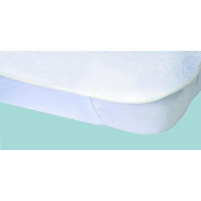 Protege-matelas imperméable elasretane éponge bouclette 100% coton 80x190 cm blanc negoc-002729