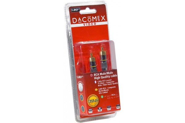 Dacomex Cordon RCA Composite Mâle/Mâle HQ - 1,80 m
