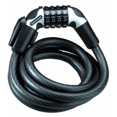 Kryptonite antivol spirale noir 12 mm x 180 cm kryptoflex 1218 combocable w flex