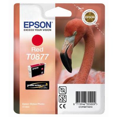 cartouches d'encre Epson T0877 original C13T08774010 Rouge pour Epson C13T08774010