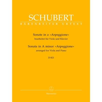 Partitions classique BARENREITER SCHUBERT F. - SONATE ARPERGGIONE EN LA MINEUR D 821 - ALTO, PIAN0 Alto