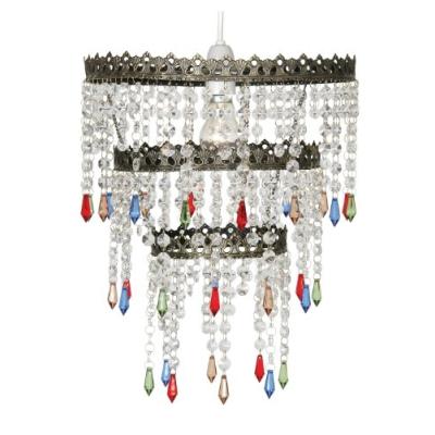 OAKS LIGHTING EKON SUSPENSION LAITON ANTIQUE/VERRE 31 CM