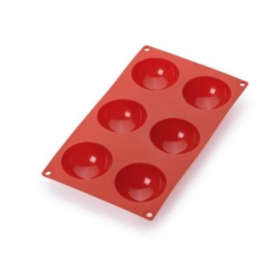 LÉKUÉ 0620206R01M022 MOULE DEMI-SPHERES 6 CAVITES SILICONE PLATINE