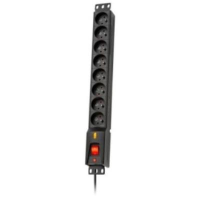 Lestar latte puissance 8 sockets, rack 19 , 3m lxarm 810  g-a k. cz 3,0m 19pdu