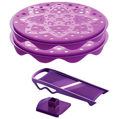 Mastrad f64705 kit cuit-chips 2 cuit-chips + mandoline - diamètre 28 cm