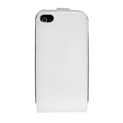 Housse Moxie à rabat en cuir blanc Lux pour iPhone 4/4S