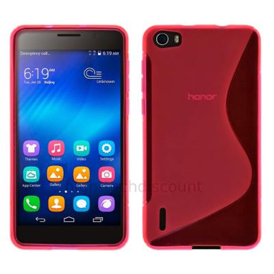 Housse etui coque pochette silicone gel fine pour Huawei Honor 6 + film ecran - ROSE