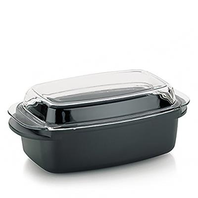 Kela 15152 cocotte à braiser rectangulaire, fonte d'aluminium compatible induction, contenance 4,5 litres, 'kerros'