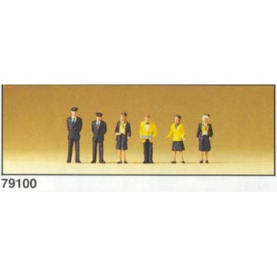 PREISER 1/160 ÈME - PR79100 - MODÉLISME FERROVIAIRE - PERSONNEL DU TRAIN EUROSTAR