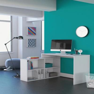 Nagano bureau d'angle 100x111 cm blanc