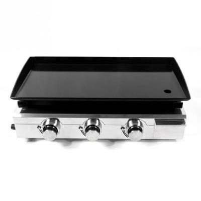 Cookingbox plancha 3 feux a poser inox