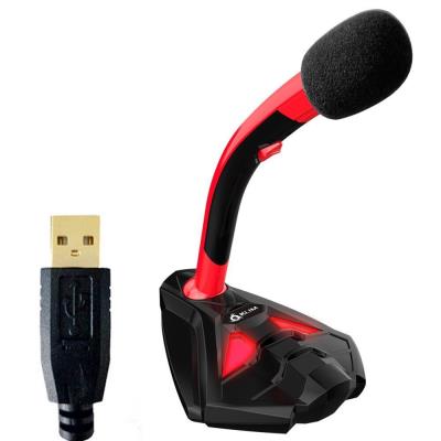 KLIM Voice Microphone à Pied USB pour Ordinateur - Rouge