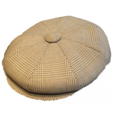 casquette vintage beige et gris laine mélangé taille 56 cm homme femme enfant rockabilly pin up